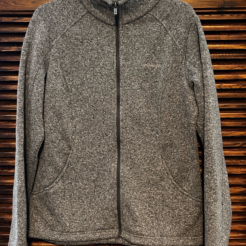 Columbia Heathered Gray Zip-Up Jacket